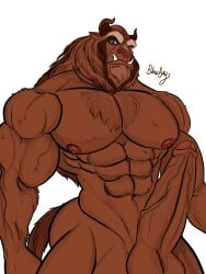 1boy abs animal_ears anthro balls ballsack bara beard beast_(disney) beauty_and_the_beast biceps big_chest big_cock big_pecs big_penis blue_eyes blueboybara body_fur boner brown_fur brown_hair bulging_biceps chest_tuft disney disney_prince erect_penis erection facial_hair fangs foreskin furry hairy_chest hard_on horns huge_chest huge_cock huge_pecs intact long_hair_male looking_at_viewer male male_nipples male_only masculine mature_male muscle_growth muscles muscular_male nude_male partially_retracted_foreskin pecs penis scrotum tail testicles tusks uncut veiny_penis