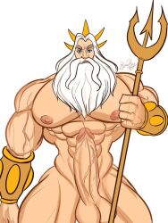 1boy bara biceps big_chest big_cock big_muscles big_pecs big_penis blueboybara boner bulging_biceps caucasian caucasian_male crown daddy dilf disney erect_penis erection greek_mythology hard_on huge_chest huge_cock huge_pecs king_triton looking_at_viewer male male_only muscle_growth muscles muscular muscular_male pecs silver_fox smooth_chest smooth_skin solo solo_male the_little_mermaid trident veiny_penis