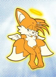 anthro color fox front_view fur furry furry_tail male male_only multiple_tails nude solo sonic_(series) sonic_the_hedgehog_(series) sonic_the_hedgehog_2 tail tails