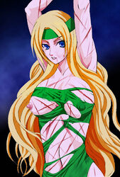 blonde_hair blue_eyes bondage breasts celes_chere clothes female female_only final_fantasy final_fantasy_vi hair human large_breasts long_hair rashomon solo torn_clothes very_long_hair whip_marks