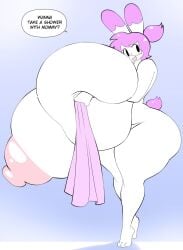 angstrom female_only glasses huge_breasts huge_nipples hyper_areola hyper_areolae hyper_ass hyper_breasts hyper_hips hyper_nipples lagomorph lagomorph_humanoid marie_(angstrom) milf mommy_kink mother purple_hair white_fur