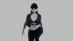 3d animated big_breasts black_lipstick bouncing_breasts catwalk goth goth_girl lindel_dollice_quilten looking_at_viewer manufatura no_sound self_upload tagme video walk_cycle walking