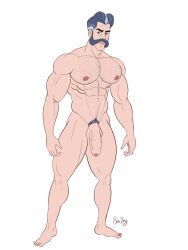 1boy abs artist_signature bara biceps big_chest big_cock big_pecs big_penis blueboybara body_hair bulging_biceps caucasian caucasian_male cinderella_(1950_film) disney disney_villains facial_hair flaccid flaccid_penis foreskin genderbend genderswap genderswap_(ftm) green_eyes grey_hair hairy_chest huge_chest huge_cock huge_pecs huge_penis intact lady_tremaine male male_nipples male_only male_pubic_hair manly mature_male muscles muscular muscular_male mustache mutton_chops nipples nude nude_male pecs penis pubic_hair rule_63 sideburns smooth_skin solo standing stepfather thick_thighs uncut unretracted_foreskin veiny_penis white_background