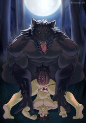 abs anal anal_penetration anal_sex anthro anthro_dominating_human anthro_penetrating anthro_penetrating_human balls big_dom_small_sub big_muscles big_pecs big_penis black_body black_fur bodily_fluids canid canine canis clothed clothing dominant dominant_anthro dominant_male duo erection full_moon fur genital_fluids genitals hi_res holding_partner human human_on_anthro human_penetrated interspecies looking_at_viewer luiixury_art male male/male male_penetrated male_penetrating male_penetrating_male mammal moon muscular muscular_anthro muscular_male night nipples nude pecs penetration penile penile_penetration penis penis_in_ass pinned precum sex sharp_teeth size_difference smaller_human smaller_male smaller_penetrated stomach_bulge submissive submissive_human submissive_male teeth tongue tongue_out underwear underwear_only were werecanid werecanine werewolf wolf