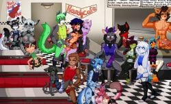 absurd_res amphibian anthro bat bianca(softpawcafe) bovid cafe canid canine canis caprine casual_nudity clothed clothing demon felid feline female frog gran-meow(softpawcafe) group group_sex haplorhine hi_res humanoid jackal lagomorph leporid linx maid_uniform male male/female male/male mammal marsupial monkey orgy pantherine partially_clothed penelope_(softpawcafe) petaurid possum primate rabbit sasha_(softpawcafe) sex skimpy snow_leopard softpawcafe sugar_glider thong underwear uniform wolf zoe(softpawcafe)