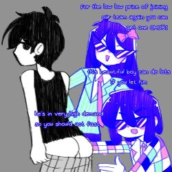 ass aubrey_(headspace) aubrey_(omori) english_text eyeinfectiion_ ironic kel_(omori) meme omori omori_(character) text