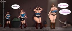 bimbo bimbo_lips brain_drain brainwashing high_heel_boots high_heels huge_ass huge_breasts jill_valentine midriff navel nipples resident_evil resident_evil_3 rotei thick_lips thick_thighs tubetop wide_hips