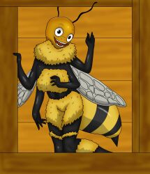 2023 4_arms anthro arthropod bee bug creepy creepy_smile insects looking_at_viewer magalnik multi_arm multi_limb self_upload smile smiling smiling_at_viewer tagme window