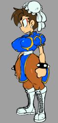 capcom chinese_clothes chun-li clothed clothes erect_nipples female_only jellot pantyhose street_fighter