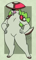 anthro anthrofied breasts brute_bonnet featureless_breasts featureless_crotch female nerdyreindeer nintendo pokémon_(species) pokemon solo thick_thighs wide_hips