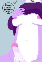 anthro balls barely_visible_balls barely_visible_genitalia belly big_breasts big_penis bite biting_lip biting_own_lip blaze_the_cat breasts bunnywons clothed clothing clothing_lift digital_media_(artwork) domestic_cat erection felid feline felis female fur futa_on_female futanari genitals hi_res intersex looking_at_viewer mammal navel nipples open_mouth penis pixel_(artwork) presenting purple_body purple_fur revealing_breasts sega simple_background solo sonic_(series) sonic_the_hedgehog_(series)