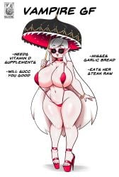 big_breasts bikini bracelet choker curvaceous curvy haloowl heels high_heels holding_umbrella huge_breast huge_breasts hyper_breasts ideal_gf large_breast large_breasts massive_breasts pale-skinned_female pale_skin red_bikini red_swimsuit red_swimwear shades sling_bikini sling_swimsuit slingshot_bikini slingshot_swimsuit sweater swimsuit swimwear thick_thighs umbrella vampire vampire_girl voluptuous voluptuous_female white_hair white_hair_female white_skin white_skinned_female