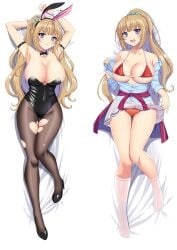 1girls artist_request big_breasts blush blushed blushing blushing_at_viewer breasts bunny_costume bunny_ear bunny_ears bunny_ears_(cosmetic) bunny_girl bunny_suit bunnygirl bunnysuit classroom_of_the_elite closed_mouth dakimakura_design eye_open eyes eyes_open eyes_opened female female_only females_only hair karuizawa_kei looking_at_viewer mouth mouth_closed mouth_open open_eyes open_mouth smile smiley_face smiling smiling_at_viewer yellow_hair youkoso_jitsuryoku_shijou_shugi_no_kyoushitsu_e