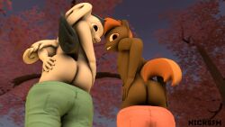 2boys 3d 3d_(artwork) anthro ass button_mash_(mlp) duo equid equine friendship_is_magic hasbro hi_res male male/male male_only mammal mooning my_little_pony nicksfm rumble_(mlp)