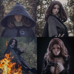 1girls 3d big_ass big_breasts campfire clothing doll elden_ring female female_only fromsoftware game_lady_dolls human melina_(elden_ring) outdoors outerwear pale_skin sex_doll silicone_doll solo solo_female