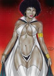 1girls black_hair curvy_body curvy_figure dark-skinned_female ed_benes_studio female_focus female_only hi_res huge_breasts looking_at_viewer rudimar_patrocinio solo_female solo_focus vampirella_(series) victory_(vampirella)