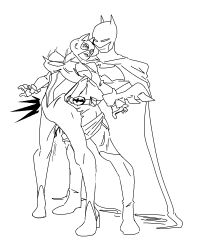 1boy1girl arm_pull artist_on_twitter batman batman_(series) black_and_white bodysuit breasts breasts_out bruce_wayne cape catwoman clothed clothed_sex dc dc_comics female_penetrated grabbing_arm grabbing_arms grabbing_from_behind male_penetrating monochrome mwwebl pants_down pulling_arms ripped_clothing ripped_pants selina_kyle standing standing_sex