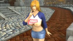 1girls 3d blizzard_entertainment blonde_hair huge_breasts human human_(world_of_warcraft) jessie_darfield kaelatheelf light-skinned_female light_skin original_character solo warcraft world_of_warcraft