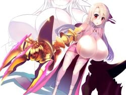 1girls alternate_breast_size blonde_hair fate_(series) female female_only gigantic_breasts huge_breasts illyasviel_von_einzbern passion_lip passionlip_(fate) pink_eyes solo