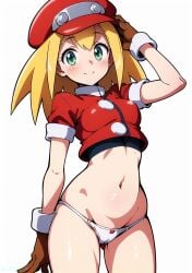 ai_generated blonde_hair mega_man mega_man_legends roll_caskett steak_ai