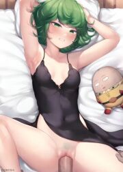 1girls 2boys animated audible_creampie audible_ejaculation breasts cum cum_in_pussy cum_inside cum_on_armpit cum_on_neck cumshot ejaculation green_eyes green_hair kimoshi longer_than_30_seconds longer_than_3_minutes longer_than_4_minutes longer_than_one_minute one-punch_man pussy saitama sex small_breasts sound tatsumaki uncensored vaginal_penetration vaginal_sex vertical_video video