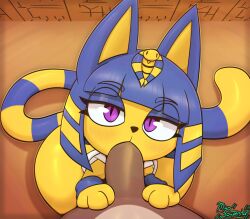 2023 3_toes absurd_res alternate_body_type ambiguous_species animal_crossing ankha ankha_(animal_crossing) anthro anthro_on_feral anthro_penetrating anthro_penetrating_feral armband big_penis black_nose black_pupils blue_armband blue_body blue_eyeshadow blue_fur blue_hair blush brown_penis digby_(animal_crossing) domestic_cat duo erection eyeshadow feet felid feline felis fellatio fellatio_from_feral female female_penetrated feral feral_penetrated feralized first_person_view genitals hair half-closed_eyes head_accessory hi_res huge_cock huge_thighs kneeling looking_at_viewer makeup male male/female male_penetrating male_penetrating_female male_pov mammal markings miso_souperstar narrowed_eyes nintendo nude oral penetrating_pov penetration penis pupils purple_eyes sex slit_pupils solo_focus striped_body striped_fur striped_markings striped_tail stripes tail tail_markings thick_thighs toes yellow_body yellow_fur yellow_inner_ear zoophilia