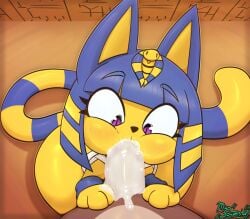 2023 3_toes absurd_res alternate_body_type ambiguous_species animal_crossing ankha ankha_(animal_crossing) anthro anthro_on_feral anthro_penetrating anthro_penetrating_feral armband big_penis black_nose black_pupils blue_armband blue_body blue_fur blue_hair blush bodily_fluids brown_penis cum cum_from_mouth cum_in_mouth cum_inside cum_on_belly cum_on_body cum_on_face cum_on_paw cum_on_penis cum_splatter domestic_cat drinking_cum duo erection faceless_anthro faceless_character faceless_male feet felid feline felis fellatio fellatio_from_feral female female_penetrated feral feral_penetrated feralized first_person_view genital_fluids genitals hair head_accessory hi_res huge_cock huge_thighs kneeling looking_down male male/female male_penetrating male_penetrating_female male_pov mammal markings miso_souperstar nintendo nude oral orgasm penetrating_pov penetration penis puffed_cheeks pupils purple_eyes sex slit_pupils solo_focus striped_body striped_fur striped_markings striped_tail stripes tail tail_markings thick_thighs toes yellow_body yellow_fur yellow_inner_ear zoophilia