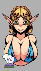 big_breasts breasts bust_portrait female female_focus madjoker milf princess_zelda tears_of_the_kingdom the_legend_of_zelda zelda_(tears_of_the_kingdom)