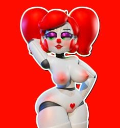 3d 3d_(artwork) ass baby_(fnafsl) blender blender_(software) breasts circus_baby circus_baby_(fnaf) female female_only five_nights_at_freddy's five_nights_at_freddy's:_sister_location fnaf green_eyes hi_res m0nk3y naked naked_female nipples pose pussy red_hair red_lipstick scottgames sister_location so87baby solo solo_female summer_of_87_baby vagina white_body