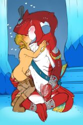 2boys breath_of_the_wild darkchibishadow diphallia diphallism duo duo_focus fingering fingering_ass fingering_partner gay gay_sex link link_(breath_of_the_wild) male_focus multi_penis muscular muscular_male nsfw penis prince_sidon sidon_(zelda) the_legend_of_zelda yaoi