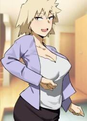 1girls animated bakkanki bra female female_only flashing large_breasts mitsuki_bakugou my_hero_academia satoriwappa solo tagme video