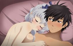 1boy1girl after_sex bed ed-jim full_metal_panic full_metal_panic nudity relaxation relaxing sagara_sousuke sleeping sousuke_sagara teletha_testarossa