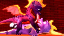 3d_(artwork) activision animated bodily_fluids cum cum_in_mouth cum_inside digital_media_(artwork) dragon drain draining drakeledragon dream drinking drinking_cum duo energy_drain evil_spyro feral genital_fluids life_drain male male/male source_filmmaker spyro spyro_the_dragon yaoi