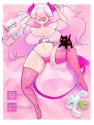 1girls aesthetic alternate_version_available animation_meme_community anny_(anny_perez) anny_perez big_breasts cinnamon_(cinnamoroll) cinnamoroll cinnamoroll_(series) cleavage clothing demon demon_girl demon_horns demon_tail domestic_cat feline female female_only hair_over_eyes hello_kitty hello_kitty_(character) hello_kitty_(series) kitty_white light-skinned_female light_skin long_hair magic_tattoo navel sanrio silly_cats sleeping tagme tattoo thighhighs watermark youtube youtube_hispanic