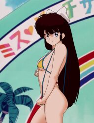 anaxus bikini bikini_top ranma_1/2 revealing_swimsuit solo solo_female standing swimsuit ukyo_kuonji