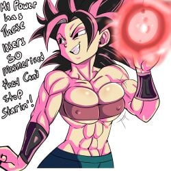 abs breasts caulifla dragon_ball female muscular_female pseudocel tagme