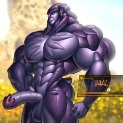 1boy 3_fingers alien alien_humanoid angara balls big_penis bodily_fluids fingers gameplay_mechanics genital_fluids genitals hi_res huge_cock humanoid hyper hyper_genitalia hyper_penis jaal_ama_darav male male_only mass_effect mass_effect_andromeda muscular muscular_male nipples nude penis precum pseudo_hair purple_body purple_skin romantic romantic_ambiance solo solo_focus tentacle tentacle_hair vein veiny_penis wolfiecanem