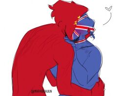 2boys blue_body blue_skin countryhumans heart male male_only mark_braun_(artist) red_body red_skin simple_background soviet_union_(countryhumans) united_kingdom_(countryhumans) watermark white_background yaoi