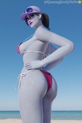 beach bikini britestorm_bomber clothed clothing cloudburst_bomber fortnite oil oiled pose posing queenghoulynsfw