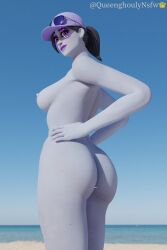 ass beach breasts britestorm_bomber cloudburst_bomber fortnite nude nude_female pose posing queenghoulynsfw