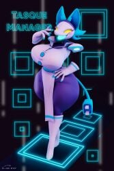 1girls ass_focus ass_grab big_breasts breasts bubble_ass bubble_butt clothing curvy_body curvy_female curvy_figure deltarune female female_focus furry geodat64 robot robot_girl tail tasque_manager_(deltarune) thick_thighs