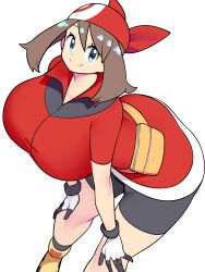 1girls bellupup big_breasts big_thighs breasts busty clothed clothed_female clothing different_shoes female female_only huge_breasts huge_thighs large_breasts large_thighs may_(pokemon) may_(pokemon_rs) pokemon smiling_at_viewer solo solo_female thick_thighs thighs voluptuous white_background