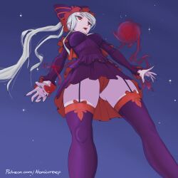 1girls ass atomiccreep breasts clothed female female_only hips overlord_(maruyama) panties shalltear_bloodfallen solo suggestive_pose thighhighs vampire