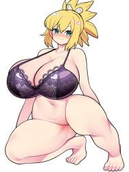 1girls bellupup big_breasts big_thighs blonde_hair blush breasts busty curvy dr.stone female female_only huge_breasts huge_thighs kohaku_(dr.stone) large_breasts large_thighs lingerie solo thick_thighs thighs underwear voluptuous white_background