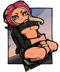 1girls agent_8_(splatoon) clothed female female_only medium_breasts nintendo octoling octoling_girl omoitukan2 splatoon splatoon_(series) splatoon_2 splatoon_2:_octo_expansion underboob