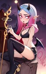 ai_generated andrea_davenport bra clothing cosplay demon_girl demon_horns disney disney_channel fusion high_resolution qiller sole_female succubus tagme the_ghost_and_molly_mcgee