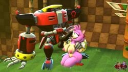 3d amy_rose big_ass big_balls big_breasts big_butt big_penis cum cum_on_breasts cumming drinking_cum e-123_omega grey-yordle holding_hand holding_partner holding_penis huge_cock licking_cum licking_penis looking_at_another moaning robot robot_penis sega sonic_(series) sonic_the_hedgehog_(series) swallowing_cum thick_penis