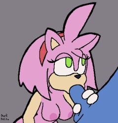 amy_rose animated anthro darkpatito fellatio female_focus hand_on_crotch implied_masturbation lowres masturbating_during_fellatio masturbation solo_focus sonic_(series) sonic_the_hedgehog sonic_the_hedgehog_(series) tagme