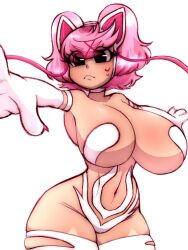 1girls 5hitzzzu :< alternate_breast_size animal_ears armpits big_breasts boombita breasts cat_ears cat_tail commission curvy darkstalkers doki_doki_literature_club felicia_(darkstalkers)_(cosplay) female female_only funcu funculicious huge_breasts large_breasts meatcuteshii natsuki_(doki_doki_literature_club) outstretched_arm pink_hair pinkbobatoo short_hair skiddioop solo solo_female stereodaddy tagme tail