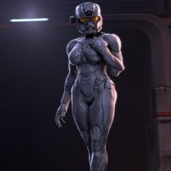 3d armor breasts halo_(series) helmet hips madis259 medium_breasts power_armor spartan_(halo) thighs